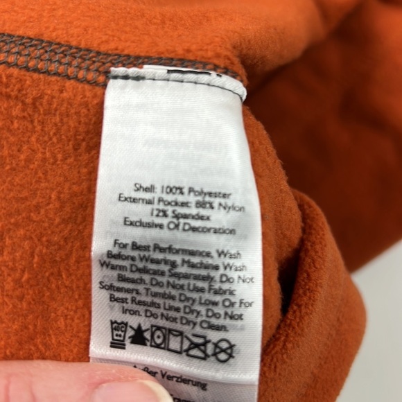 Men's Eddie Bauer burnt orange fleece  sweater - Picture 10 of 11